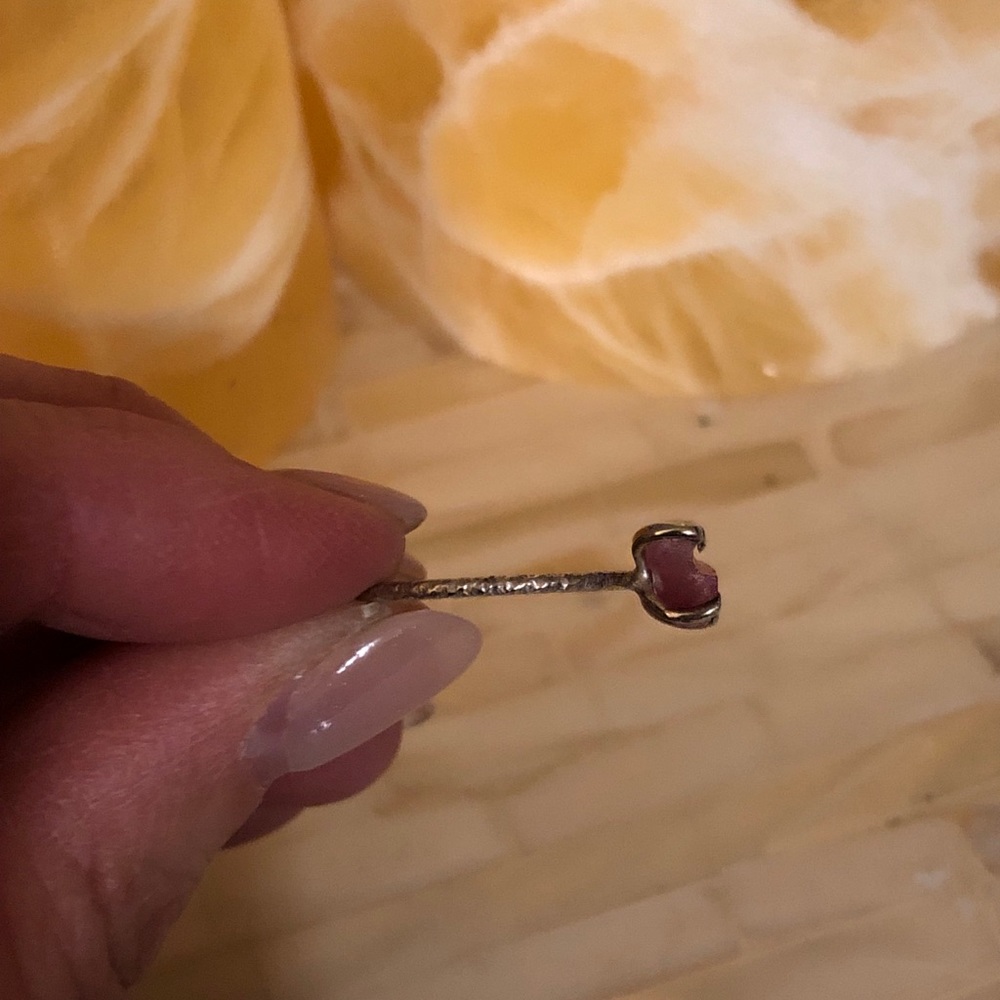 Sterling Silver Ruby Ring July Birthstone Size 6.5 - image 6